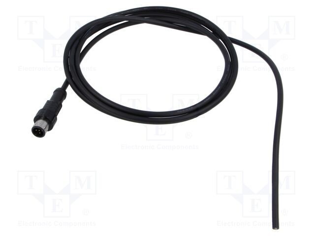 Conector M12 mufă tată drept aurit AMPHENOL 20-80&deg;C