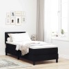 VidaXL Pat boxspring cu saltea cu saltea Negru 80 x 200 cm țesătură 3338722