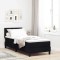 vidaXL Pat boxspring cu saltea cu saltea Negru 80 x 200 cm țesătură 3338722