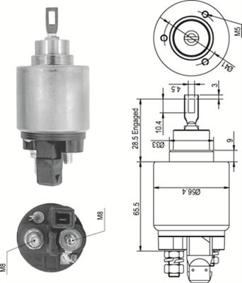 MAGNETI MARELLI 940113050343 Solenoid, electromotor