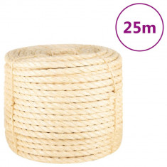 vidaXL Frânghie, 25 m, sisal 100%, 14 mm