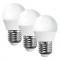 Set 3 becuri LED, soclu E27, 470 lm, 5.5 W, 2700 K, alb cald