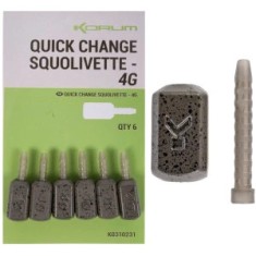 Plumbi Cu Schimbare Rapida Korum Quick Change Squolivettes, 8g, 6buc/pac foto