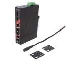Switch Ethernet neadministrabil 7 porturi 12-48VDC