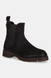 Gant botine din piele &icirc;ntoarsă Aligrey culoarea maro, cu platforma, 31553157