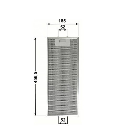 Filtru hota Electrolux , Lungime: 45,6 cm Lățime: 18,5 cm &Icirc;nălțime: 8 mm