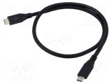 Cablu USB 4.0 USB C 0,5m negru 20Gbps Goobay