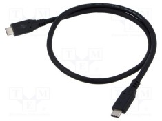 Cablu USB 4.0 USB C 0,5m negru 20Gbps Goobay