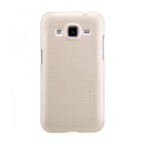 Husa samsung galaxy core prime nillkin frosted shield auriu + folie de protectie, Flippy