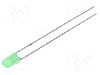 Dioda LED, 3mm, verde, 40...60mcd, 20mA, 2,2...2,5V, KINGBRIGHT ELECTRONIC - L-934SGD