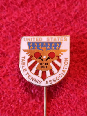 Insigna sport-Tenis de Masa- Federatia de Tenis de Masa din SUA foto
