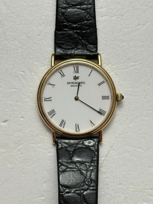 CEAS AUR 18K RAYMOND WEIL - Geneve - Extra-plat - Quartz - 15.7g - 395 lei/gr. ! foto
