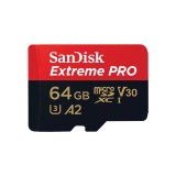 Cumpara ieftin Card Memorie MicroSDXC SanDisk Extreme PLUS 64GB, Clasa 10, U3, V30, A2, UHS-I, 200MB/s, Adaptor SD