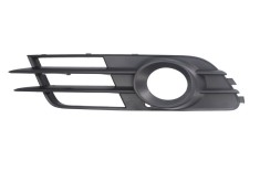 Grila bara Audi A6 (4g/C7), 01.2011-06.2014, Fata, partea Stanga, negru; cu gaura pentru lampa de ceata, Aftermarket