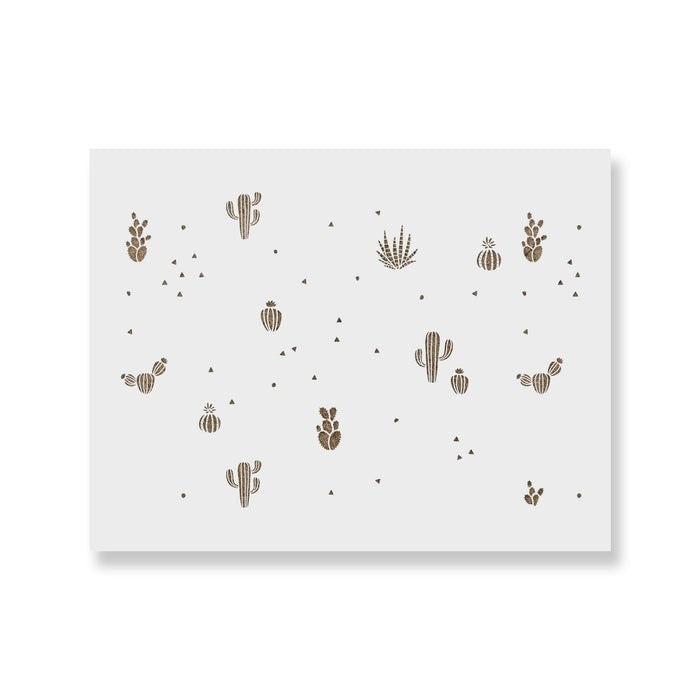 Sablon Perete vopsire, tencuiala 900x600x0.7mm Cactus Refolosibil, model MXSP7081