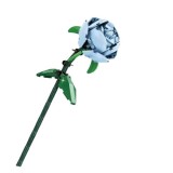 Set de constructie trandafir, flippy, 25x8x4cm, floare ornamentala, 14 ani, 69 de piese, albastru