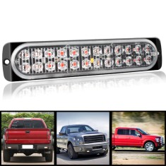 Lampa Avertizare Stroboscop 24 LED-uri Agabaritice Galbene ,auto,moto foto