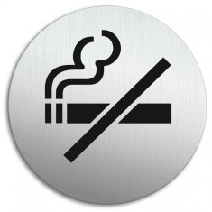 Semn din aluminiu pentru interzicerea fumatului foto