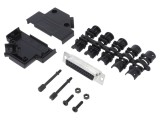 Conector D-Sub 25 PIN Mamă Unghi 45&deg; Lipire Cablu Gold Flash