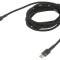 Cablu USB C 2m negru textil 60W