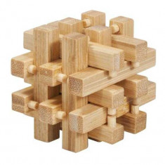 Joc logic IQ din lemn bambus in cutie metalica-2
