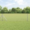 &Icirc;ngrădire cu st&acirc;lpi Argintiu 0.6 x 10 m otel acoperit cu PVC