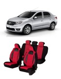 Cumpara ieftin Huse auto dedicate DACIA Logan 2012 - 2019 cu insertii de piele ecologica