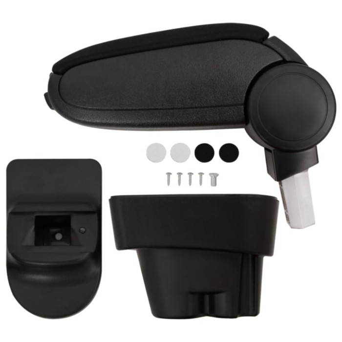 vidaXL Cotieră auto, negru, 12x36x(33,5-48) cm ABS 154670