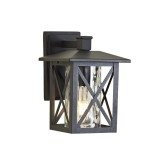 Cumpara ieftin Aplică Exterior Hardy 3 Klausen Negru Aluminiu Sticlă 28x19x24cm E27 Iluminat Decorativ Fațadă Terasă Rezistent IP23 Eleganță Clasică Durabilă