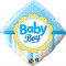 Balon Folie 45 cm Diamond Baby Boy cu Buline si Dungi, Qualatex 14637