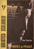 Versuri si Proza - Ion Barbu - Porto-Franco 1990 - Biblioteca Scolarului - Carte Poezie Romana