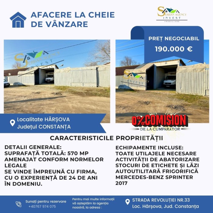 COMISION 0 DE LA CUMPARATOR! Abator de Păsări Funcțional &ndash; H&acirc;rșova