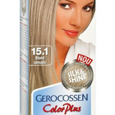 Vopsea de par Silk & Shine 15.1 Blond Cenusiu - Color Plus , 50g, Gerocossen