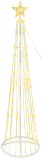 Brad decorativ luminos LED MagicHome, alb cald, 190 LED, 180 cm