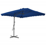 Umbrela de exterior cu stalp din otel, albastru, 250x250x230 cm GartenMobel Dekor, vidaXL