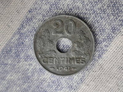 20 centimes 1941 franta foto