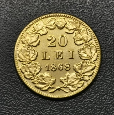 Rom&amp;acirc;nia 20 Lei 1868 replica foto