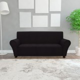 Husă elastică pentru canapea poliester jerseu, negru
