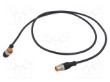 Cablu M12 4PIN 1m 4A 1200 LUTRONIC IP67