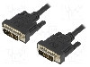 Cablu DVI - DVI, din ambele par&amp;#355;i, DVI-D (24+1) mufa, 0.5m, negru, ASSMANN - AK-320108-005-S