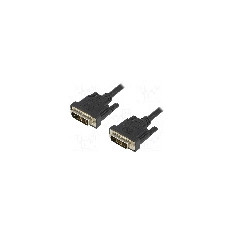Cablu DVI - DVI, din ambele par&#355;i, DVI-D (24+1) mufa, 0.5m, negru, ASSMANN - AK-320108-005-S