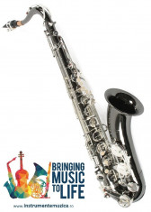 Saxofon Tenor NEGRU+ARGINTIU Nou Karl Glaser Saxophone Si b Germania foto
