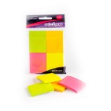 Notite adezive - Strigo - 4 paduri neon, 50 x 37.5mm | Strigo