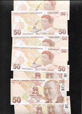 Turcia 50 lire 2009 unc pret pe bucata foto