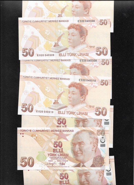 Turcia 50 lire 2009 unc pret pe bucata