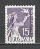 Iugoslavia.1955 10 ani Republica Populara SI.162, Nestampilat