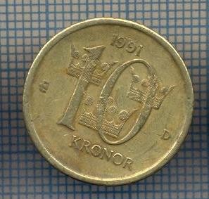 AX 1120 MONEDA - SUEDIA - 10 KRONOR -ANUL 1991 MEDAL -STAREA CARE SE VEDE foto