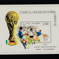 Zair 1982- Sport,Fotbal,C.M. Spania,-Finala,Italia-R.F.Germania,Colita MNH,Bl.43