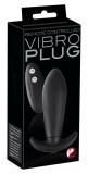 Remote Controlled Vibro Plug (12 cm) - Plug anal in forma de con cu baza larga, cu 7 moduri de vibratie si telecomanda, Orion