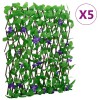 vidaXL Spalier Iederă Artificială Extensibil, 5 buc, Verde, 180x70cm, Gard Decorativ, Ecran Confidențialitate, Gradina, Balcon